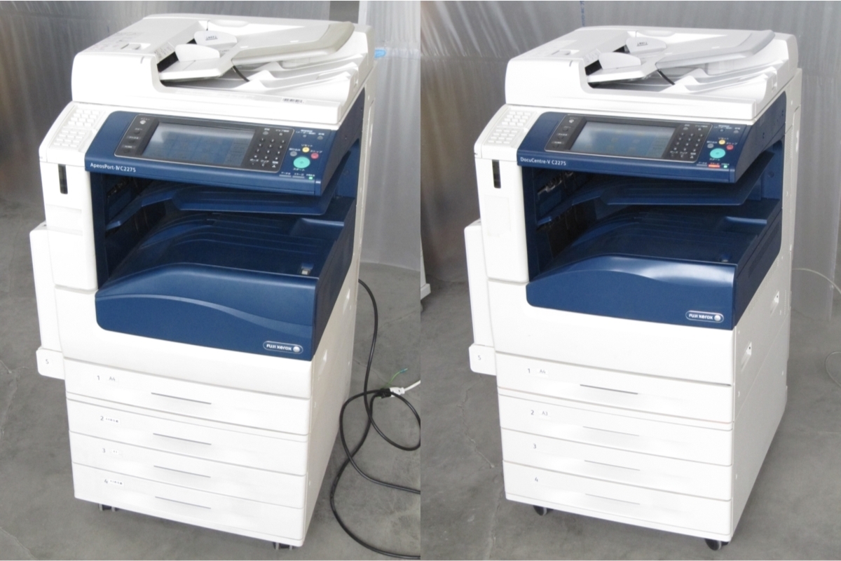 現状渡し、2台セット ApeosPort-Ⅳ　C2275＆DocuCentreⅤ C2275 ゼロックス/XEROX カラー複合機
