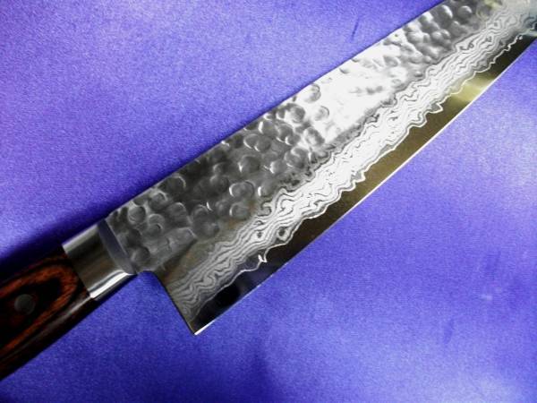 ダマスカス18層鋼 牛刀 240mm 67層鏡面v金10号ダマスカス牛刀240mm