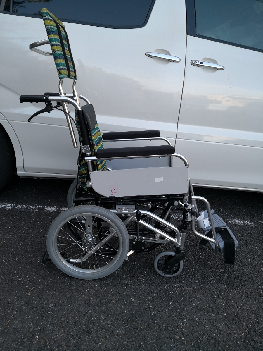 値下げ交渉歓迎】 NISSIN 車椅子 介助用 介助ブレーキ アルミ製 黒 