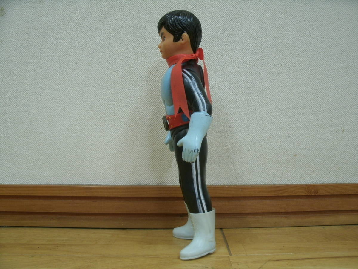 当時物 旧バンダイ ブリキベルト 仮面ライダー ソフビ 人形 BANDAI