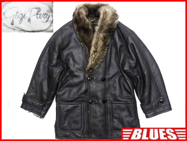 超激得，新作 GIGIPARY メンズL ムートンコート ギギパリー 50 こげ茶 ブラウン 本革 ムートンジャケット 本皮 レザー 毛皮 シープスキン 検索:B3(毛皮、ファー)｜売買されたオークション情報、yahooの商品情報 毛皮、ファー