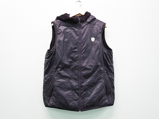 美品】adabat アダバット リバーシブル中綿ベスト パープル系 40 