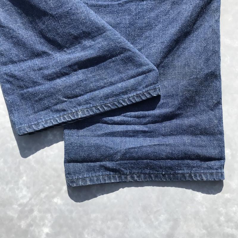 U.S.NAVY 【men730H】 40's 50's デニムトラウザーズ WW II 大戦 月桂樹ボタン 濃紺 希少 インディゴ メンズ W34位 ヴィンテージ VIN AG