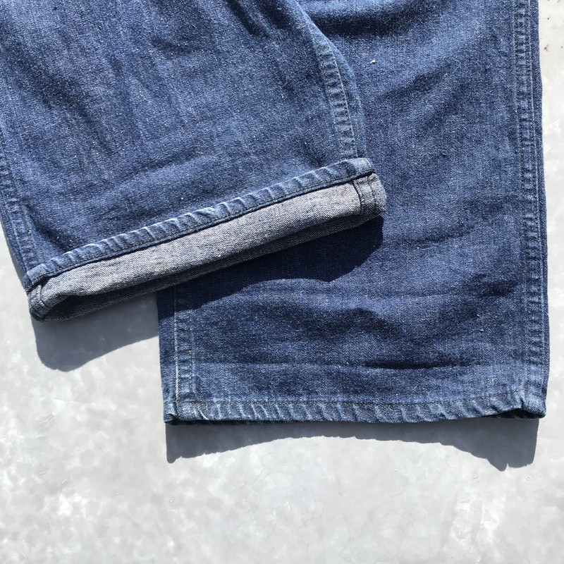 U.S.NAVY 【men730H】 40's 50's デニムトラウザーズ WW II 大戦 月桂樹ボタン 濃紺 希少 インディゴ メンズ W34位 ヴィンテージ VIN AG