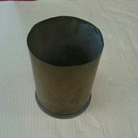 No34. 日本陸軍 75mm 三八式 野砲？ 大砲 薬莢
