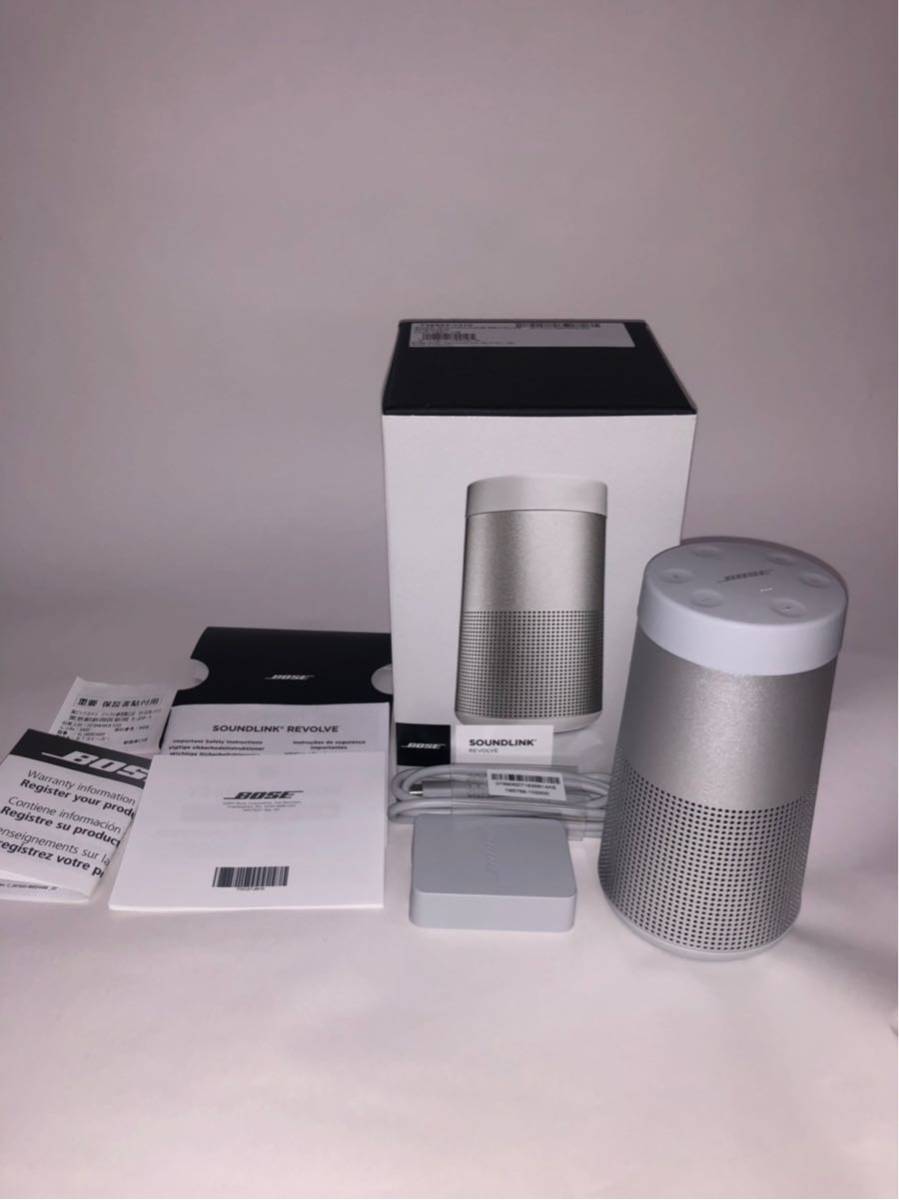 【美品】ボーズ BOSE SoundLink Revolve Bluetooth スピーカー Silver SoundLink Revolve ボーズ SPEAKER BLUETOOTH Revolve+&frasl;
