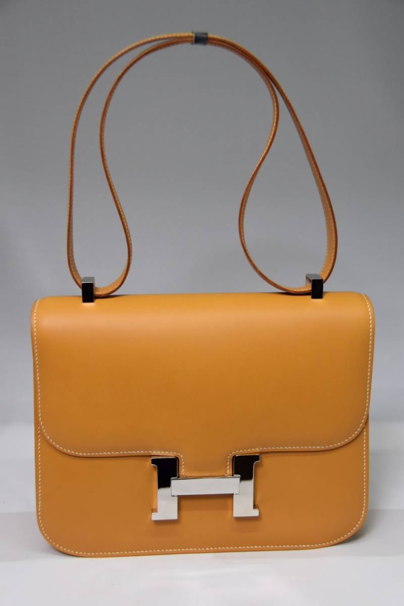 激安】HERMES エルメス コンスタンス25 ボックスカーフ ベージュ 