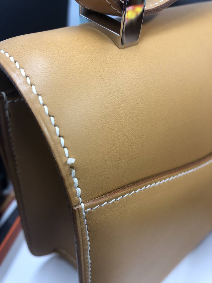 激安】HERMES エルメス コンスタンス25 ボックスカーフ ベージュ 