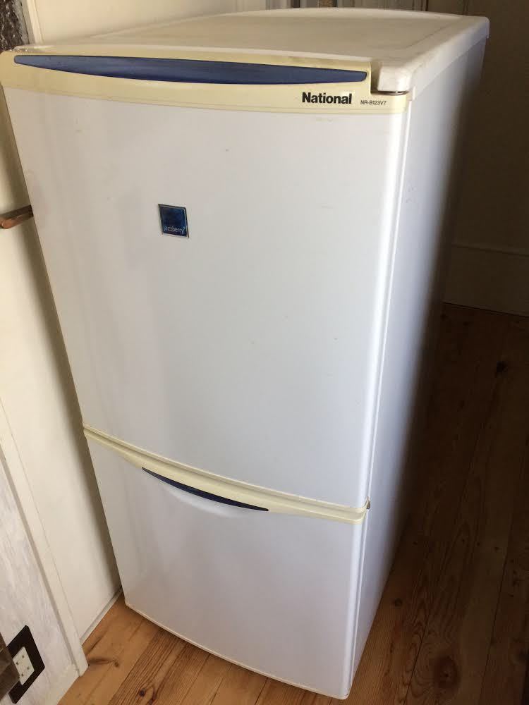 冷蔵庫 122L ナショナル製 122L ナショナル National ノンフロン2ドア冷凍NR-B123V7-JB省エネ設計