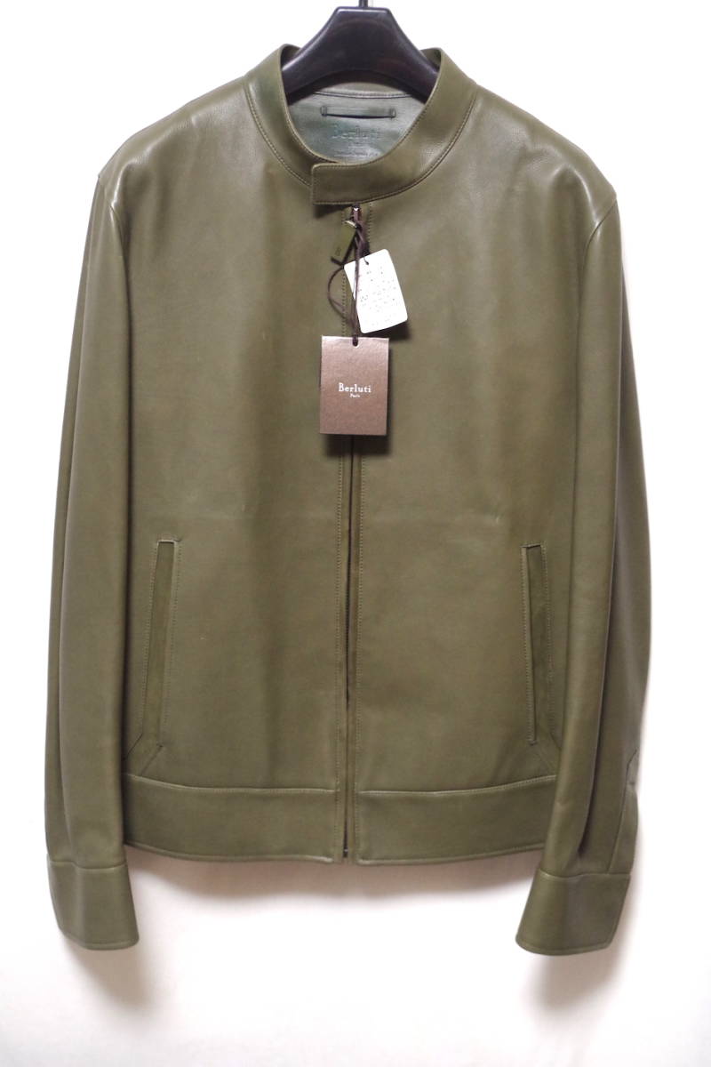 大人気，品質保証 定価７０万 １７AW Berluti ベルルッティ レザー シングルライダース ブルゾン グリーン ４６ カリグラフィ パティーヌ BRLT ダウン(その他)｜売買されたオークション情報、yahooの商品情報をア その他