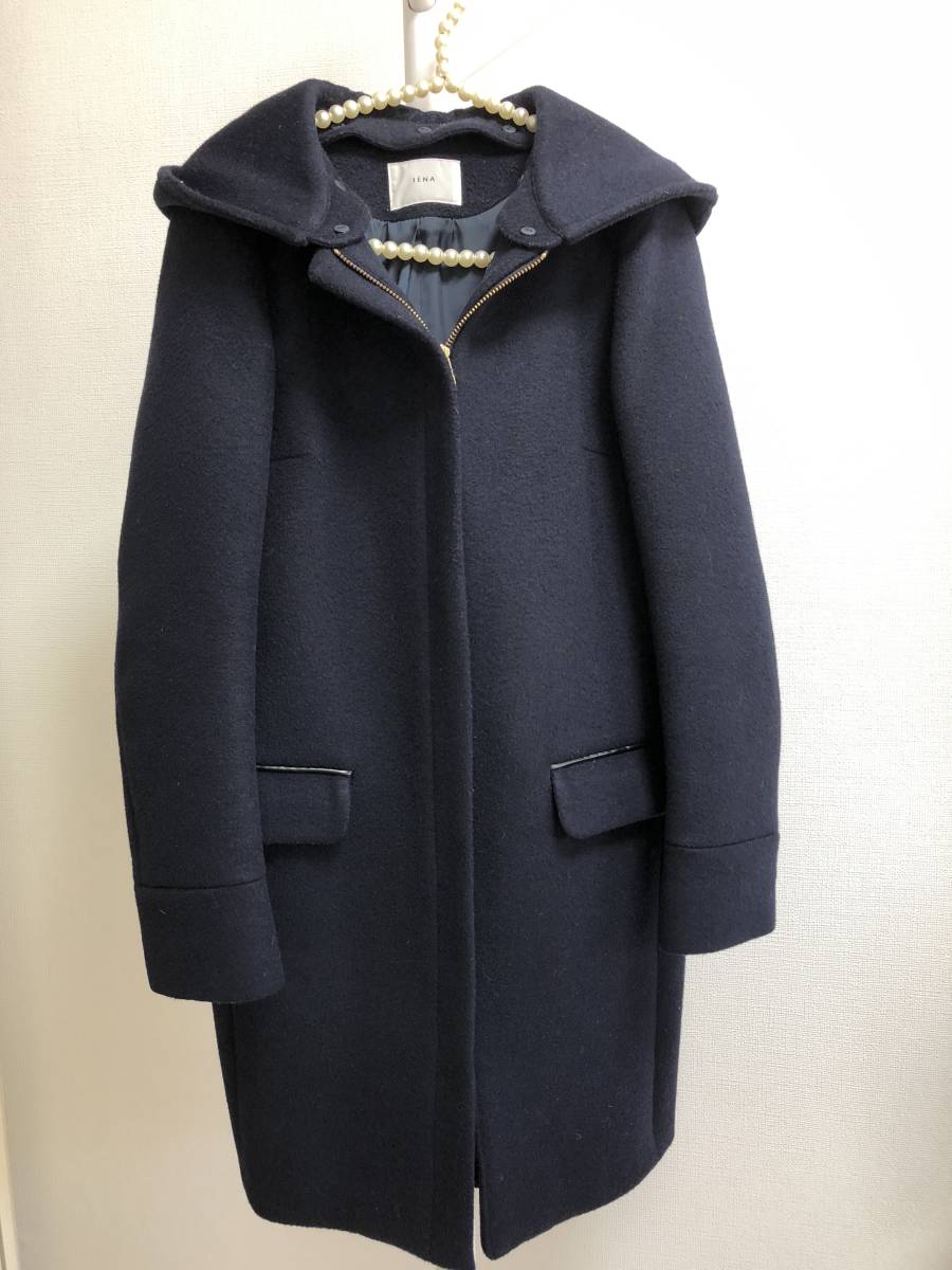 イエナ 二重織シャルムコクーンコート 34 ネイビー IENA（イエナ）の 