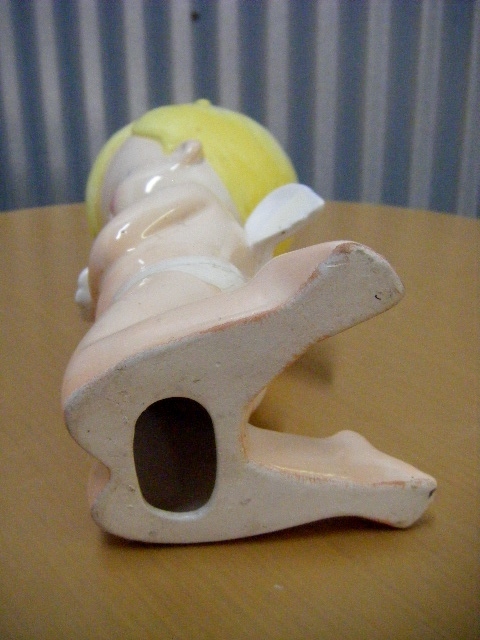 美品 内藤ルネ エンジェル 天使 陶器製貯金箱③ 昭和レトロ 内藤ルネ