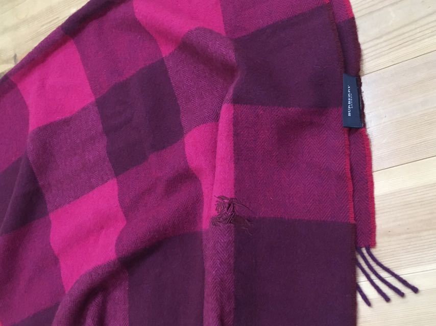 Burberry ☆Burberry バーバリー チェック柄 膝掛け 65×120センチ