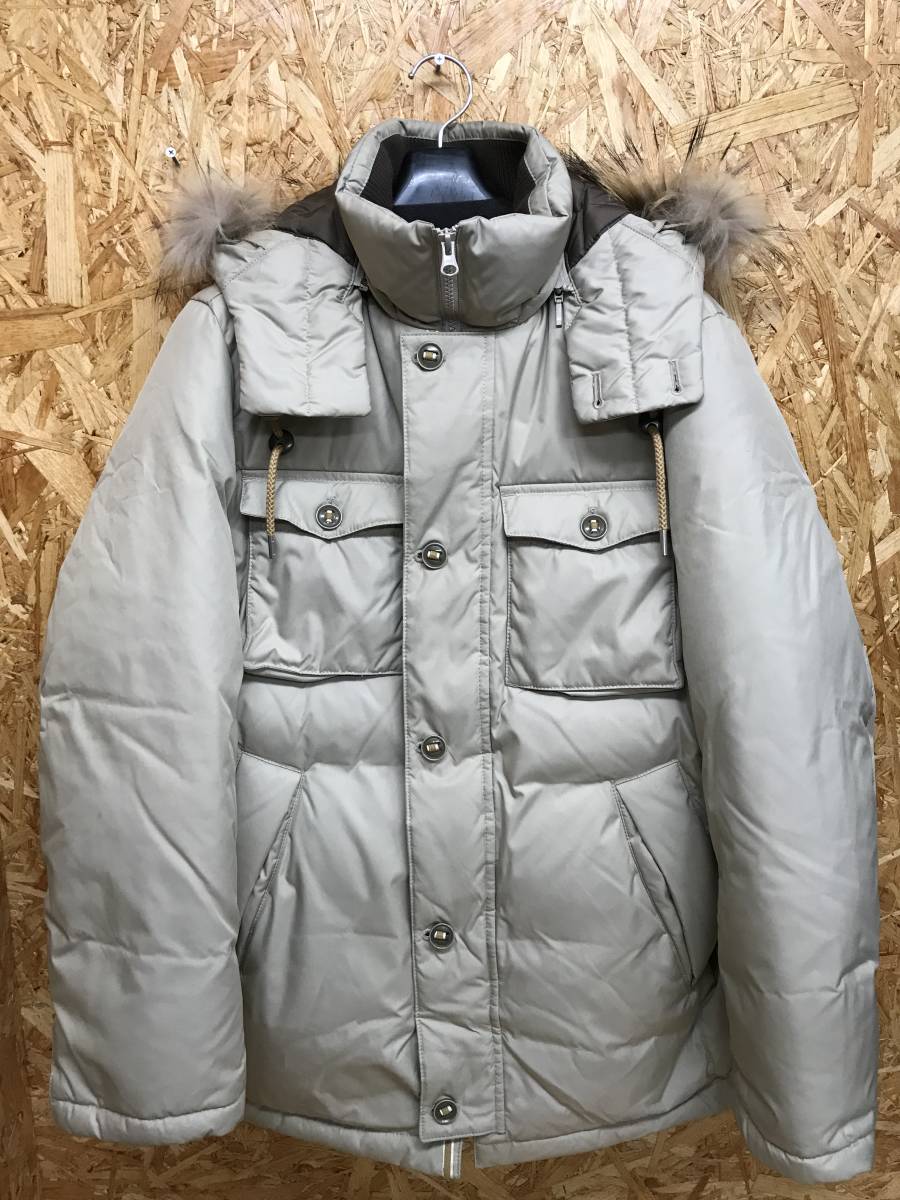 美品 ムッシュニコル エクストラ ex/tra monsieur NICOLE メンズ ファー付 ダウンジャケット コート サイズ46