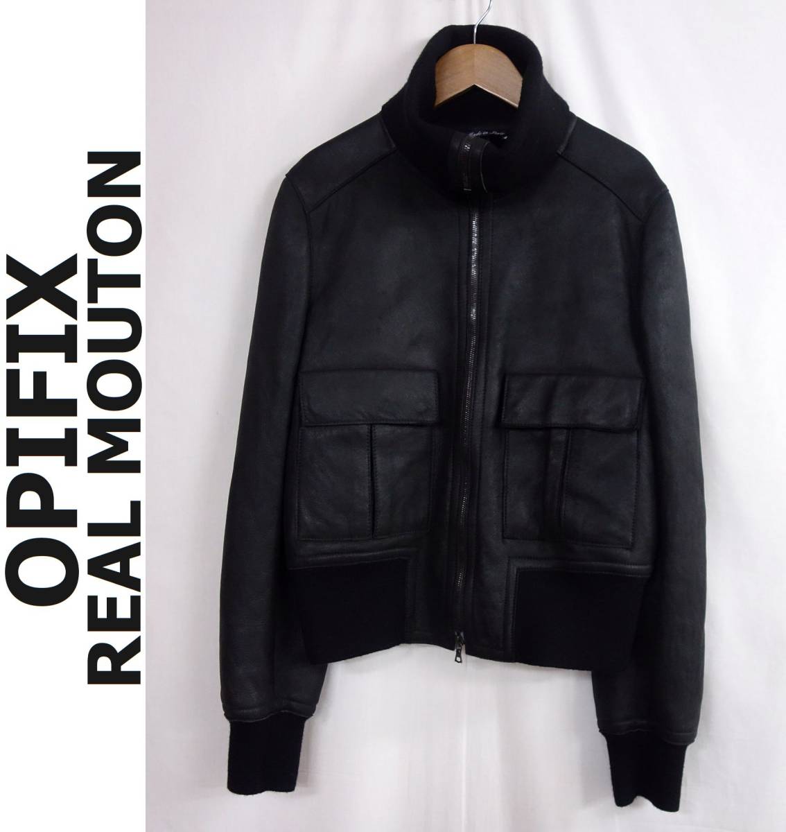 イタリア製 美品 OPIFIX オピフィックス 最高級本羊革 リアルムートン 