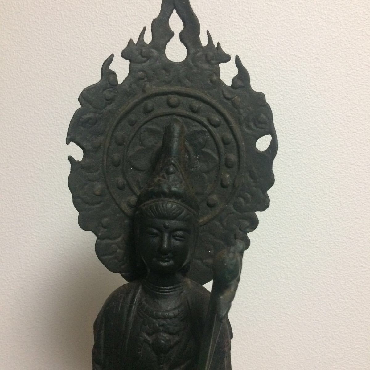 旧家 蔵出し 観音菩薩像 仏教美術 銅製 時代 骨董 古美術 明治 江戸 