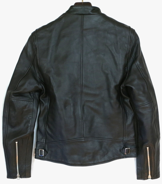 美品 Schott EDIFICE別注EXシープレザー セミ シングルライダース 