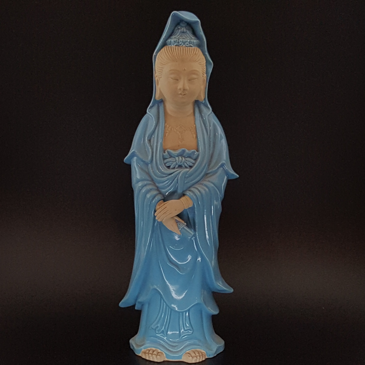 青白磁 観音菩薩像 仏像 陶器 オブジェ 【総代理店】【本店】【正規取扱】