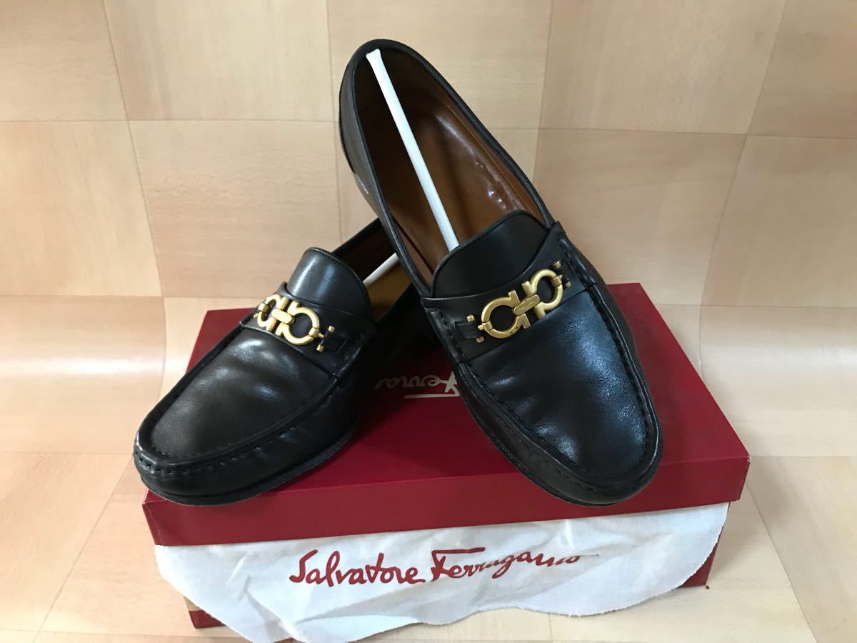 格安!！サイズ表有りFerragamo フェラガモ8 1/2 EE 26.5cm位【黒】