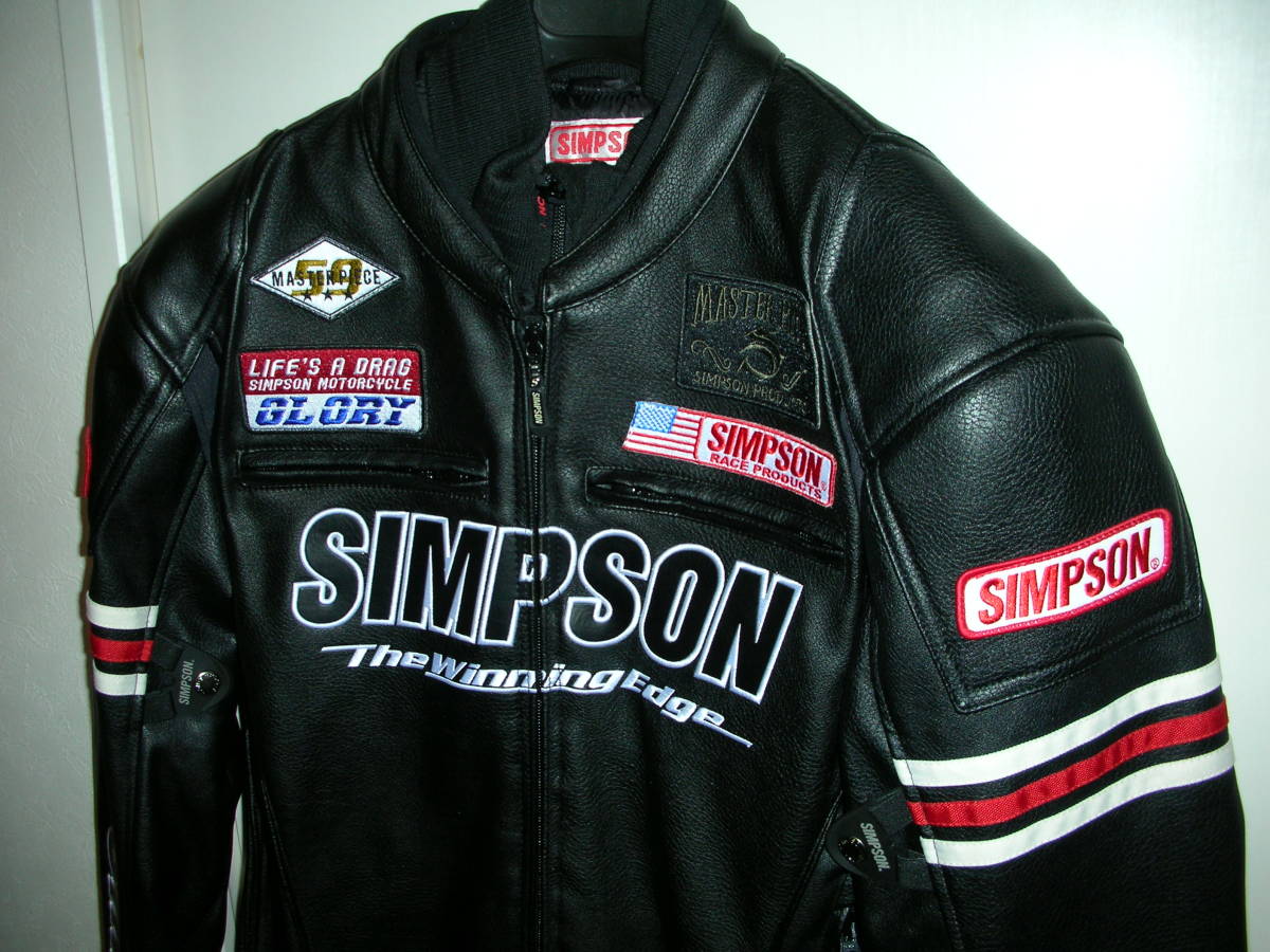 ☆SIMPSON シンプソン 防寒フェイクレザージャケット SJ-3133 黒 未