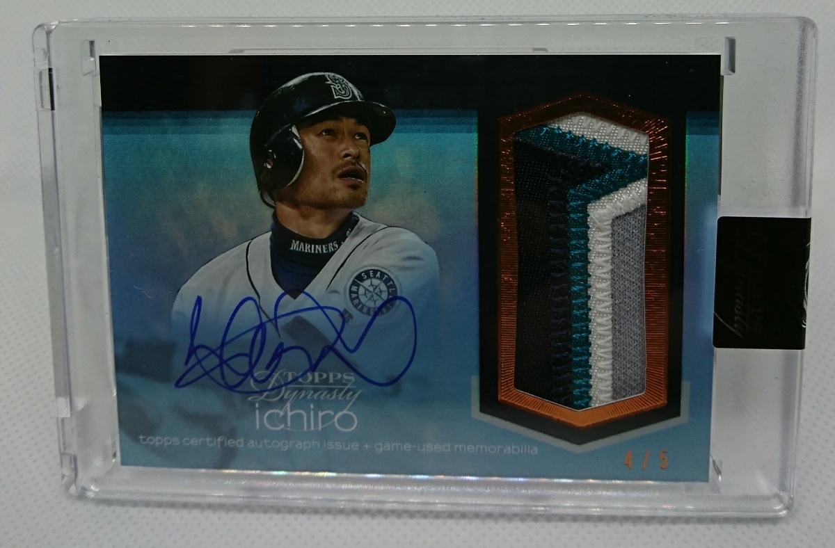  2018 topps dynasty Autographed Patch ichiro 4/5 シアトル マリナーズ(Topps)｜売買されたオークション情報、yahooの商品情報をアーカイブ公開 - オークファン シングルカード