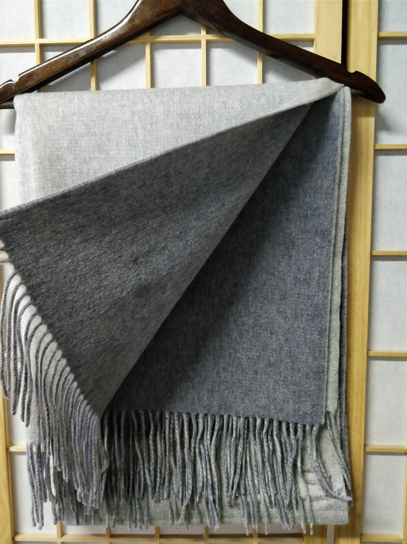 極美品 美品 ジョンストンズ カシミヤストール チャコール