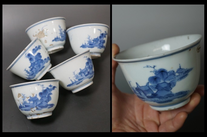  中国美術 染付 煎茶道具 向付 茶室 茶器(染付)｜売買されたオークション情報、yahooの商品情報をアーカイブ公開 - オークファン 骨董陶磁器一般