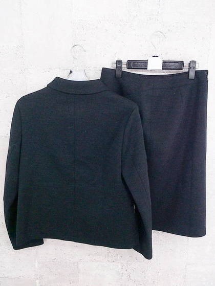 ◇ SCAPA スキャパ 膝丈 スカート ジップアップ ジャケット 上下 