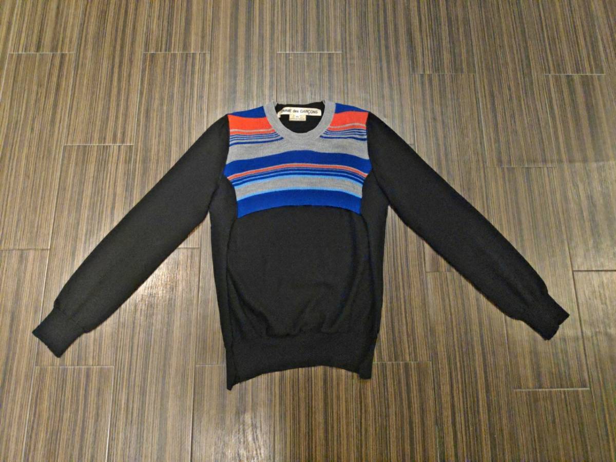 低価，限定SALE COMMEdesGARCONS コムデギャルソン 切替 ニット セーター(長袖セーター)｜売買されたオークション情報、yahooの商品情報をアーカイブ公開 - オークファン 女性用