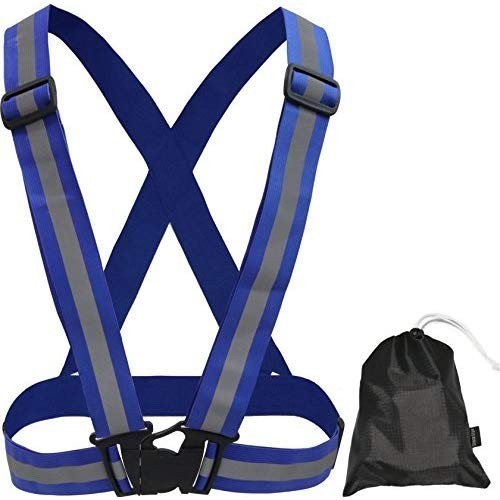 自転車用品！ 反射ベスト 安全 ベスト ライト リフレクター ベルト リフレクション チョッキ 伸縮素材 ショルダー スト:968_1