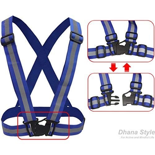 自転車用品！ 反射ベスト 安全 ベスト ライト リフレクター ベルト リフレクション チョッキ 伸縮素材 ショルダー スト:968_4