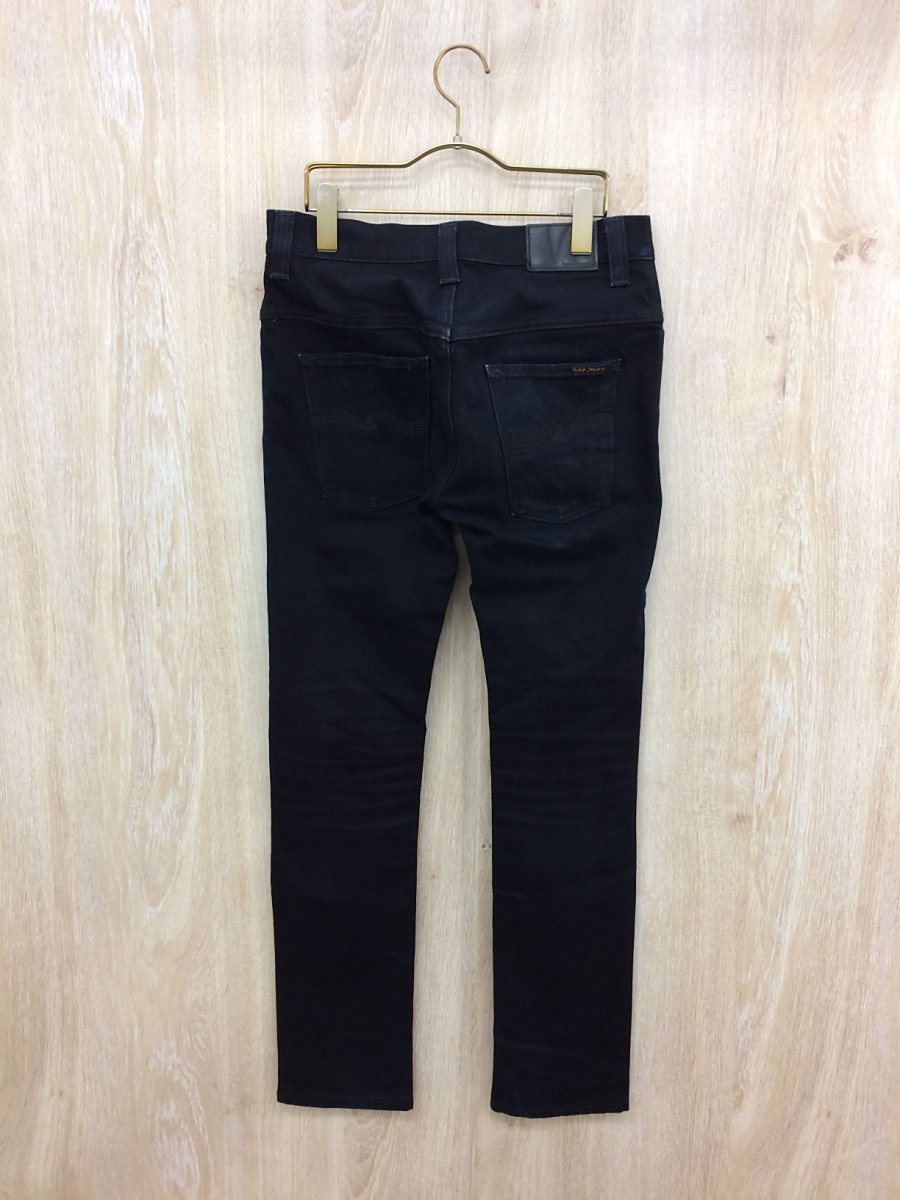NUDIE JEANS◇THIN FINN/デニム/スキニーパンツ/29/黒/オーガニック 