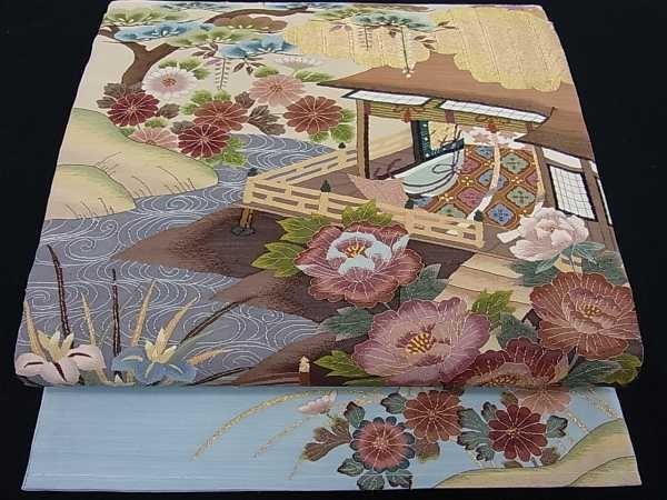着物屋こころ□極上 明綴れ 太鼓柄袋帯 吉祥花文 金糸 逸品 未使用