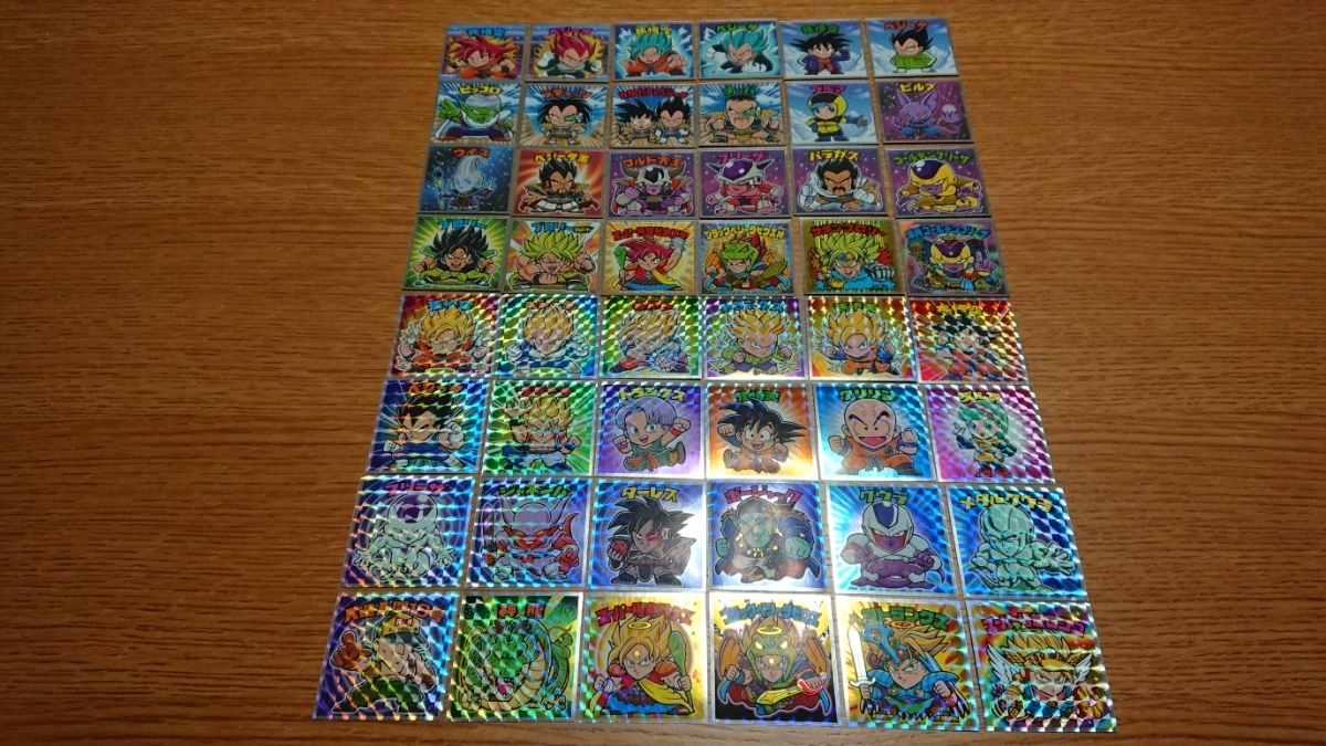 ドラゴンボール超マンチョコシール 劇場版 ドラゴンボールマンチョコ超 全24種 シール画像(表面⁄裏面