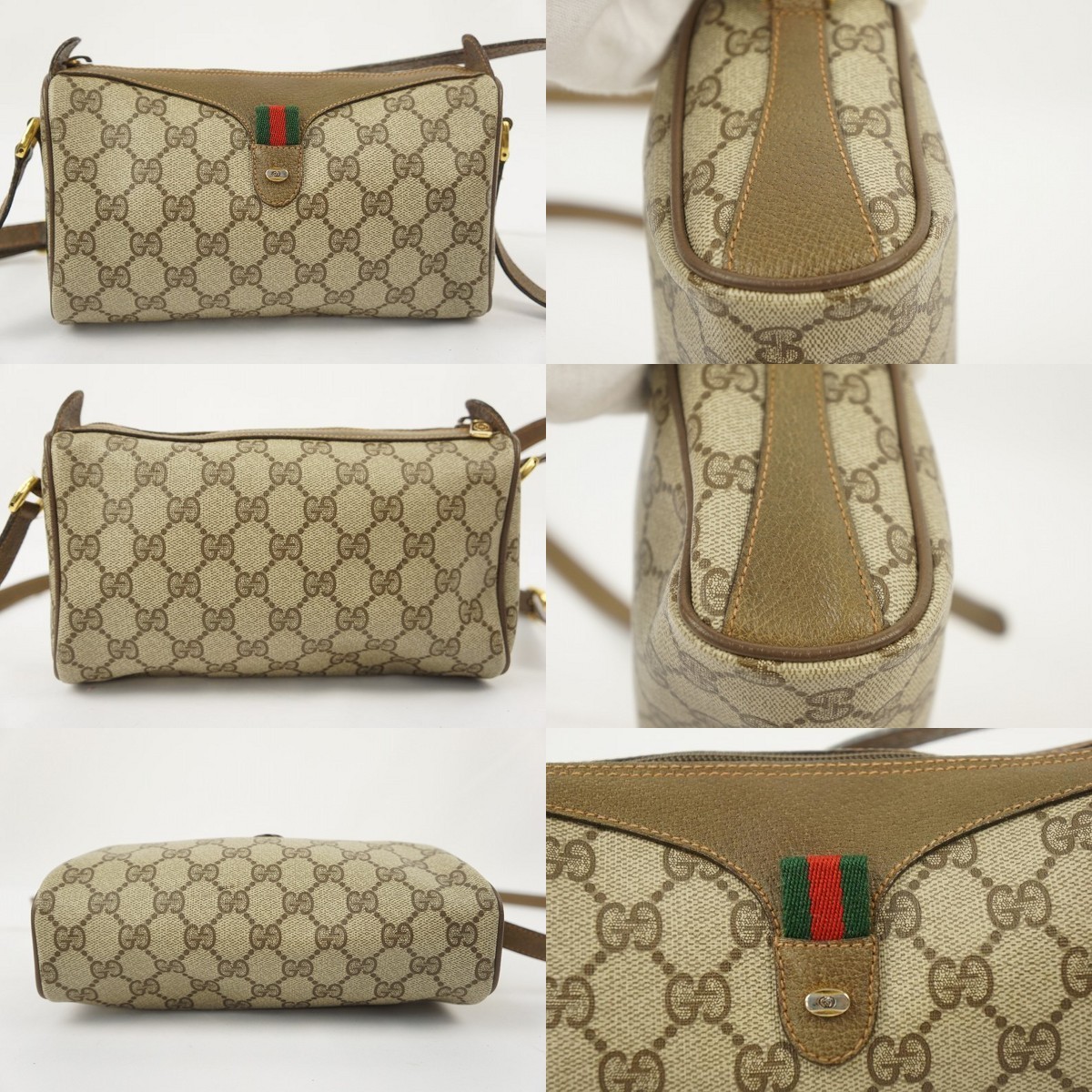 49746 GUCCI グッチ オールドグッチ ショルダーバッグ PVC・レザー 