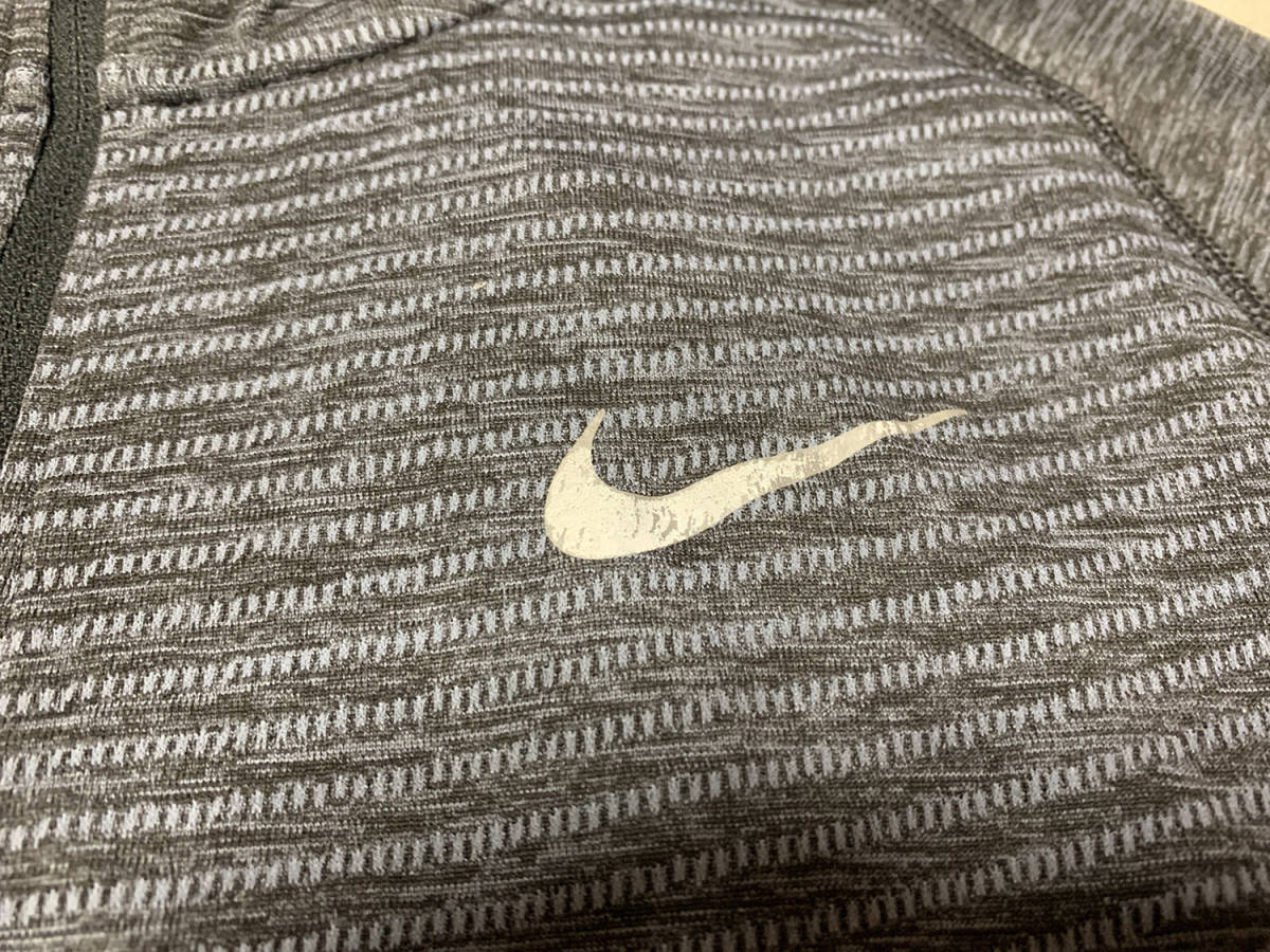 ★NIKE★ナイキ★DRI－FITニット★ハーフジップシャツ★S★ダークグレー★