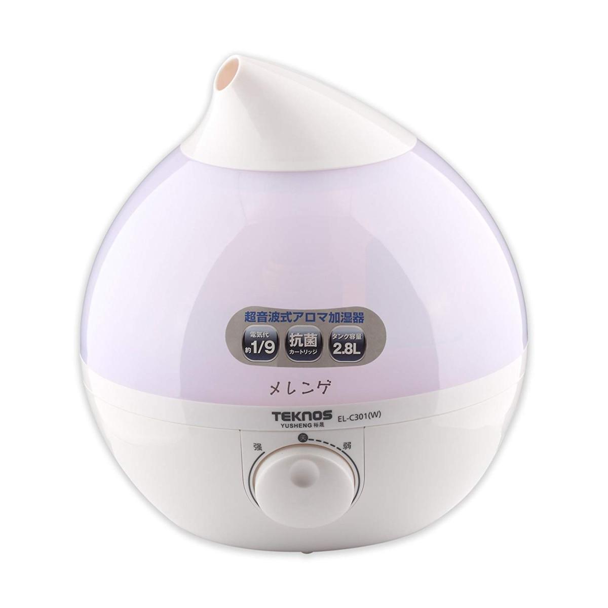 訳あり 超音波加湿器 アロマ対応 滴型 2 8l おしゃれ 抗菌カートリッジ搭載 Teknos メレンゲ El C301 W ホワイト 木造6畳 プレハブ8畳 超音波式 売買されたオークション情報 Yahooの商品情報をアーカイブ公開 オークファン Aucfan Com