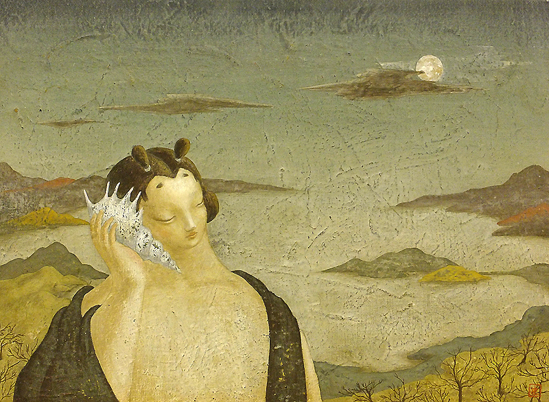 【GLC】瓜南直子「伝言」 ◆兎神国物語カラー掲載作/画廊取扱・8号共シール ◆伴清一郎画伯と共に歩んだ夭折の天才女流作家、入手困難