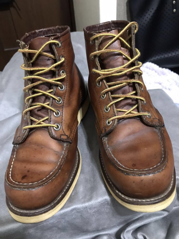 レッドウィング 875 85年製 赤茶 7 ハーフ E 四角犬 スクエアステッチ