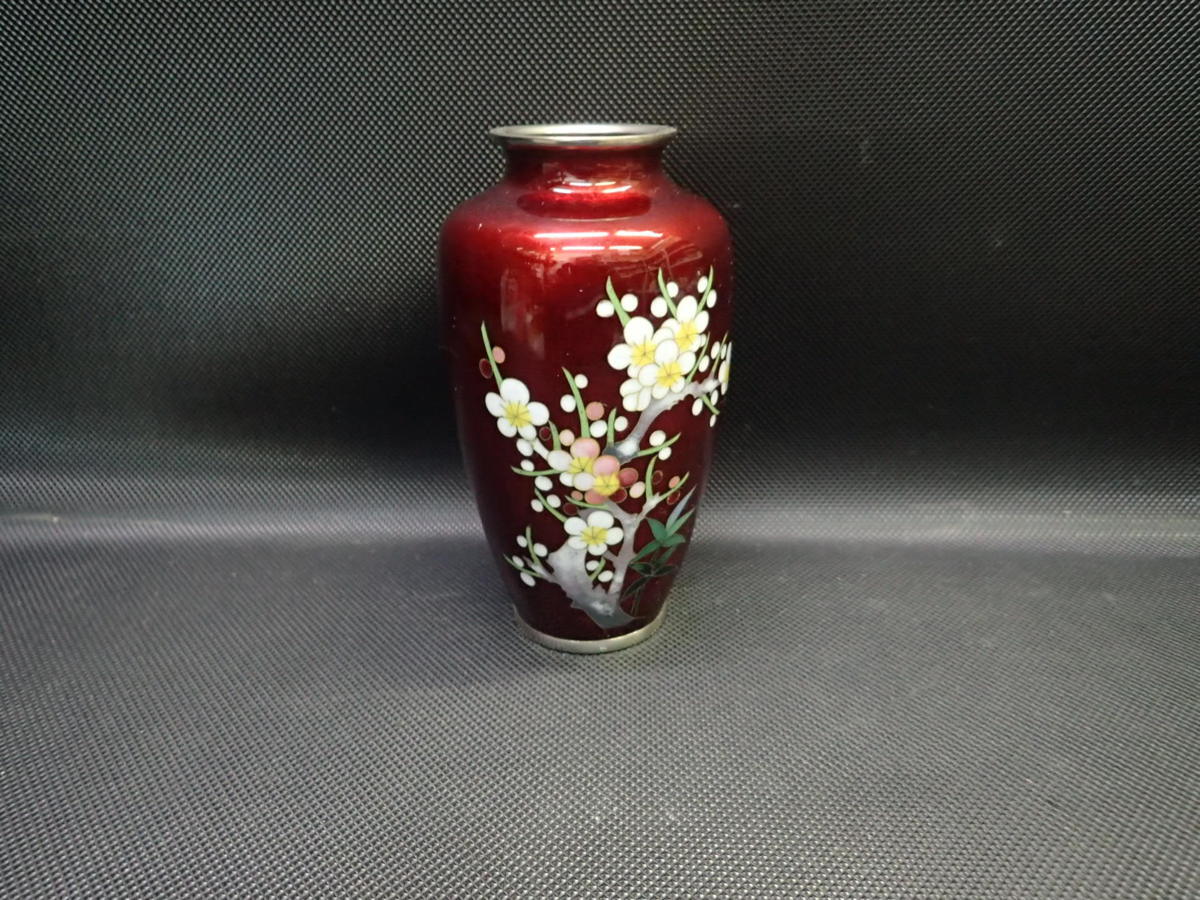  021331 七宝 花瓶 ワインレッド 花図(その他)｜売買されたオークション情報、yahooの商品情報をアーカイブ公開 - オークファン その他