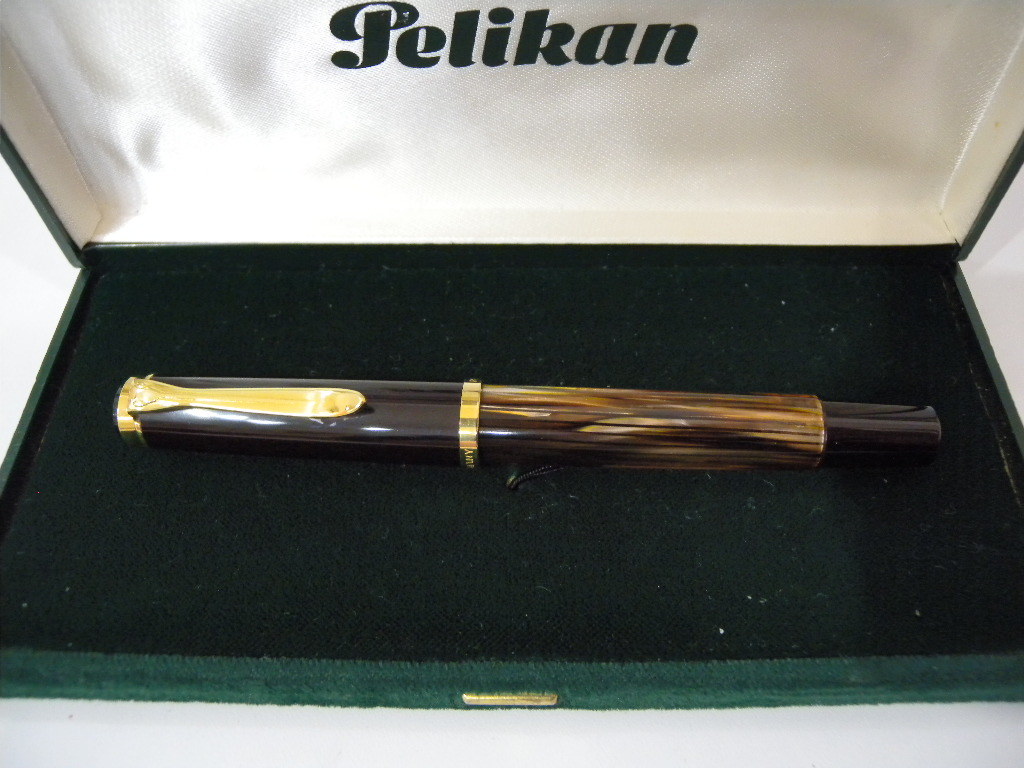 PELIKAN ペリカン M400 ♯500 ニブB 茶縞 ペリカン 万年筆 M400