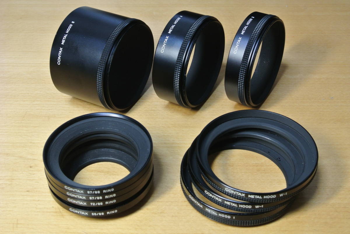 ★CONTAX コンタックス メタルフード リング まとめ売り 1 4 70/86 55/86 67/86 アクセサリー 10399O7-7 コンタックス CONTAX メタルフード 純正 67&frasl;86 コンタックス純正メタルリング（72mm→86mm