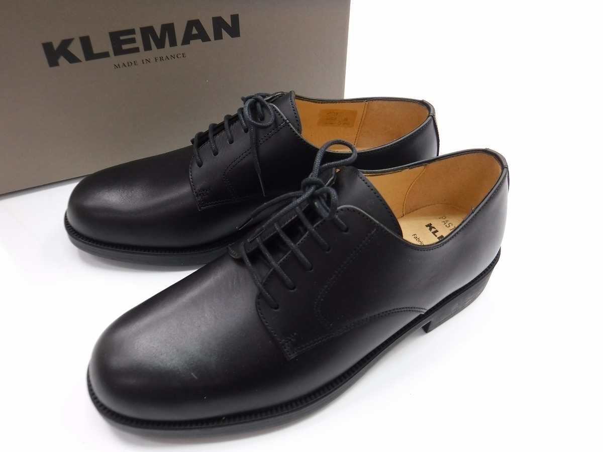 KK455 KLEMAN クレマン 1足限定 フランス製新品 黒牛革ポストマンシューズ43 定価19980/シップスユナイテッドアローズ取扱