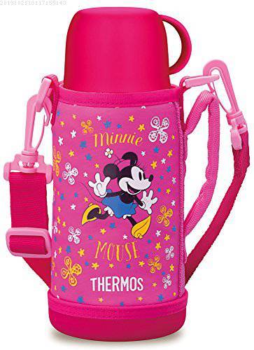 サーモス 真空断熱 2WAYボトル ディズニー ミニー 630ml/600ml ピンクフラワー_2