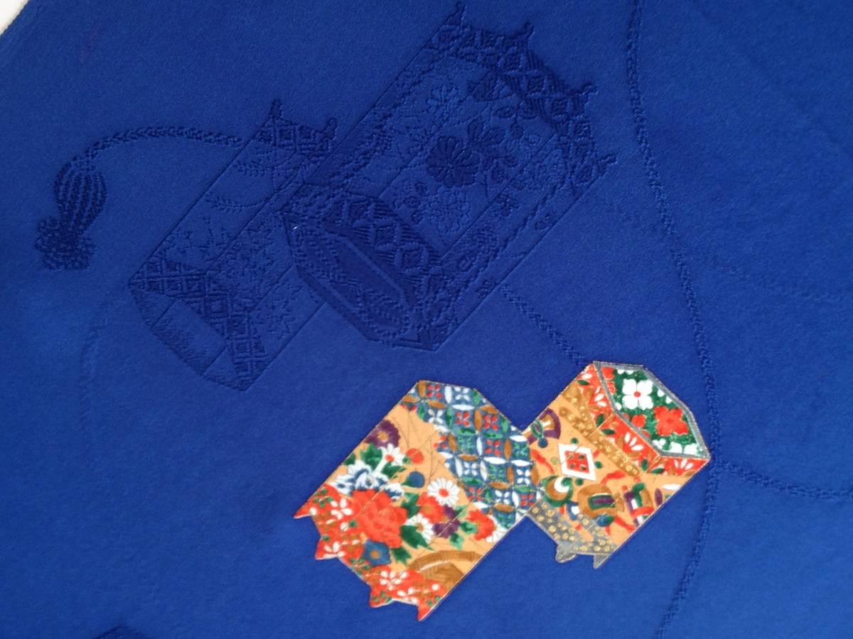 新古品 小紋 着物 反物 正絹 着尺 手染め 浜ちりめん 正絹の反物 丹後 