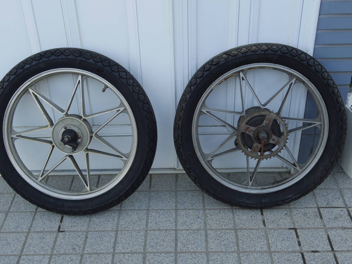 ゼファー400 白/前後ZR400C セブンスターキャスト タイヤ付き