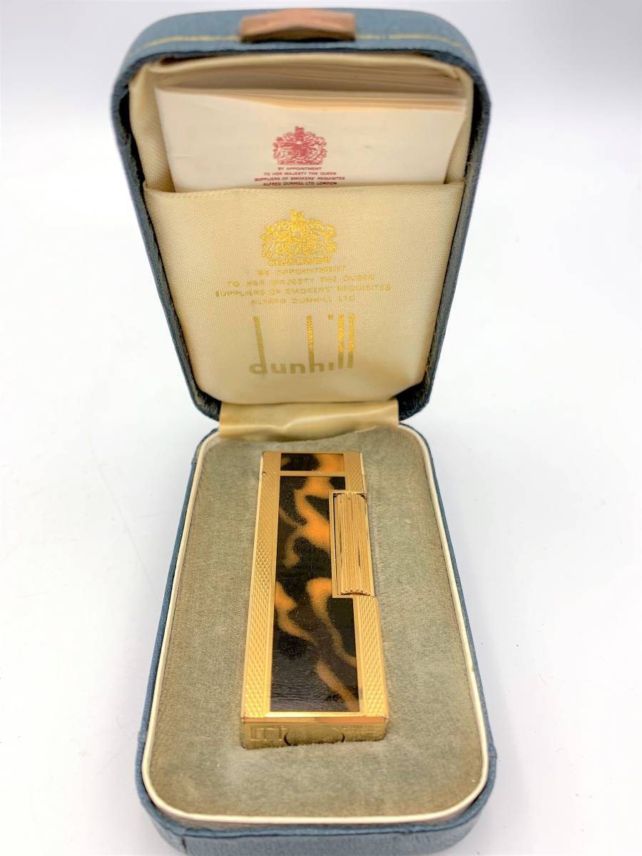 【最安値，セール】 No.1384 dunhill ダンヒル ガスライター 柄入り ゴールドカラー ケース付き 喫煙グッズ 雑貨(ダンヒル)｜売買されたオークション情報、yahooの商品情報をアーカイブ公開 - オークファン ダンヒル