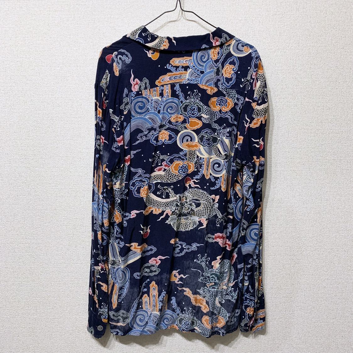 ヨウジヤマモト ワイズフォーメン 龍柄 レーヨンシャツ yohji yamamoto