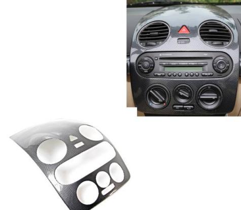 VW ニュービートル 後期用 カーボンセンターパネルカバー 高級カスタム VW センターパネルカバー カーボン調 ニュービートル 後期 自動車