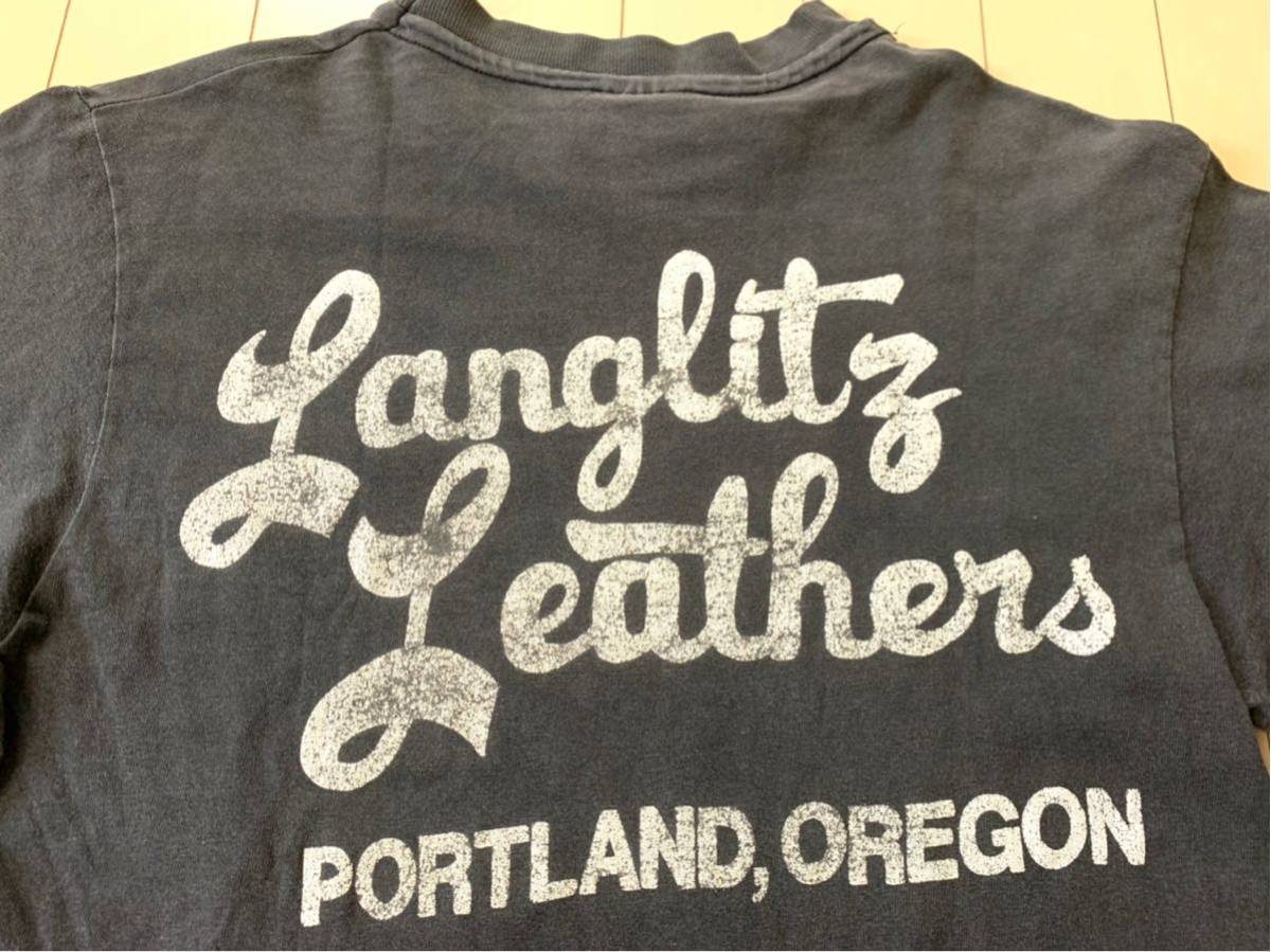 80S Langlitz Leathers Tシャツ HANES USA製 / ビンテージ 80年代 